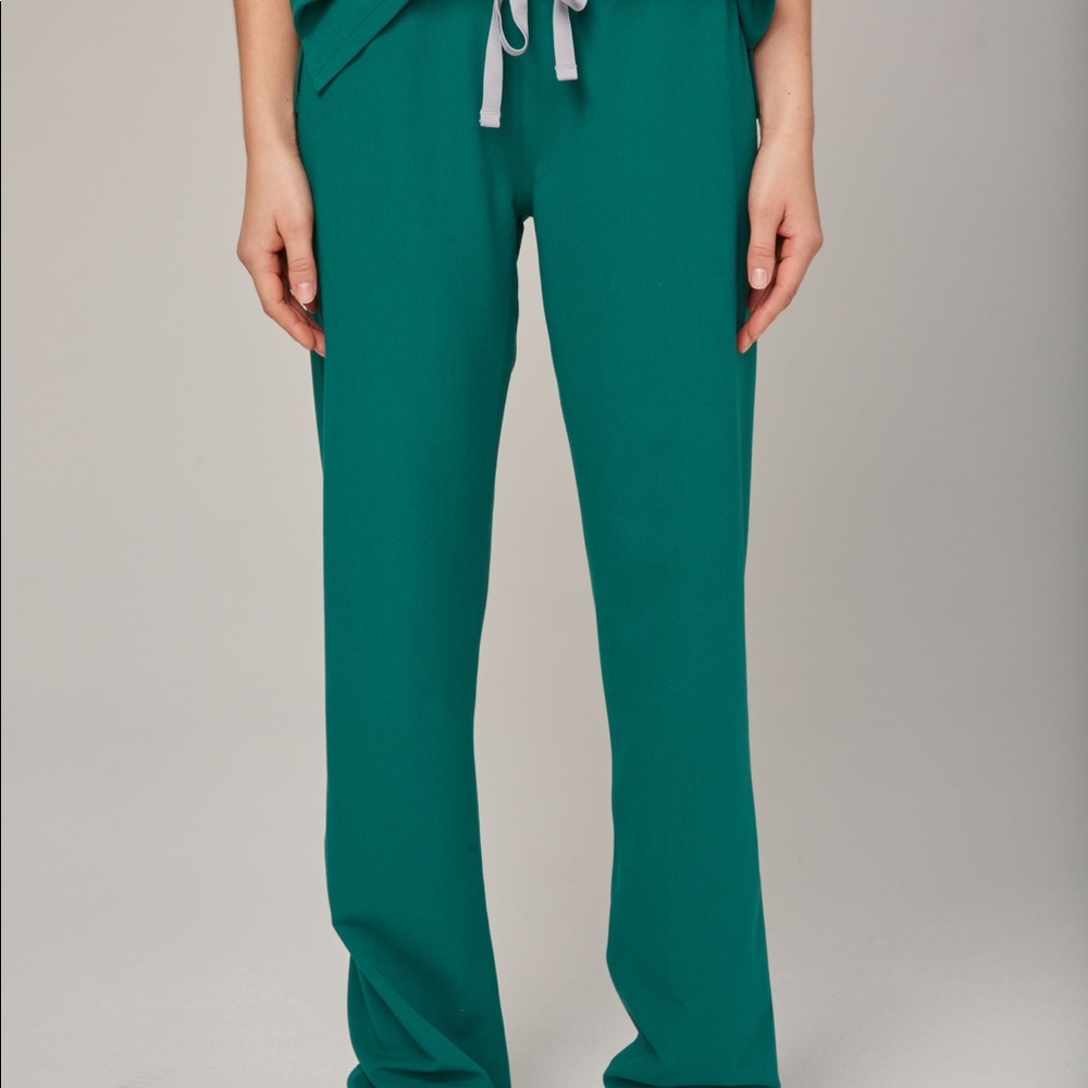 Figs Livingston Basic Scrub Pants Hunter Green XS